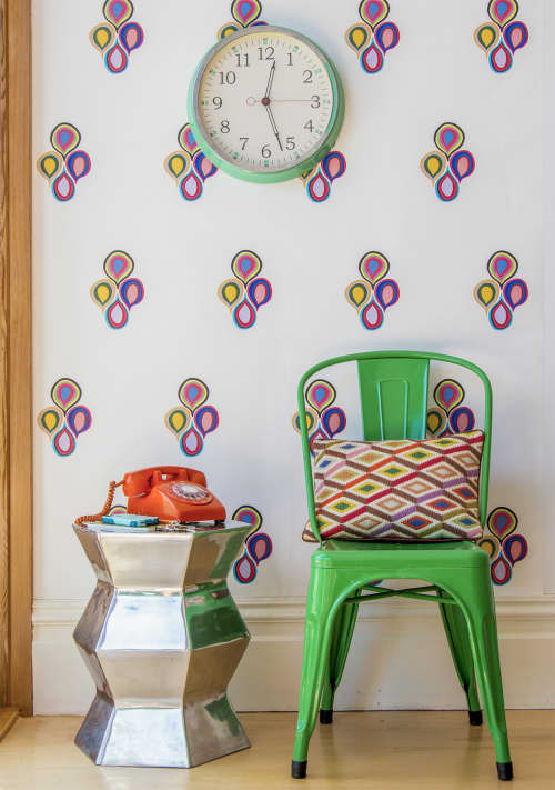 Metolius Concentric Teardrops Wallpaper | Wall Treatments by Metolius. Item composed of fabric & paper