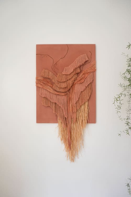 Path II | Embroidery in Wall Hangings by Mariana Baertl. Item made of canvas & fiber compatible with boho and country & farmhouse style