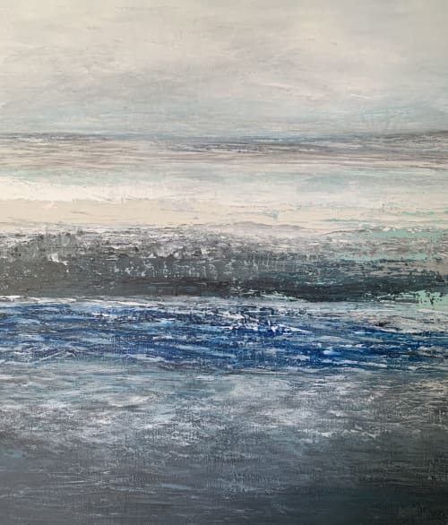 Calm Amongst Chaos | Oil And Acrylic Painting in Paintings by Hoai Not Art. Item made of canvas & synthetic