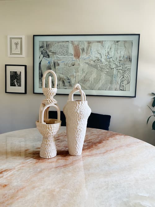 Ceramics | Sculptures by Whitney Sharpe of Latch Key | Jen Woo's Home in Oakland. Item composed of ceramic