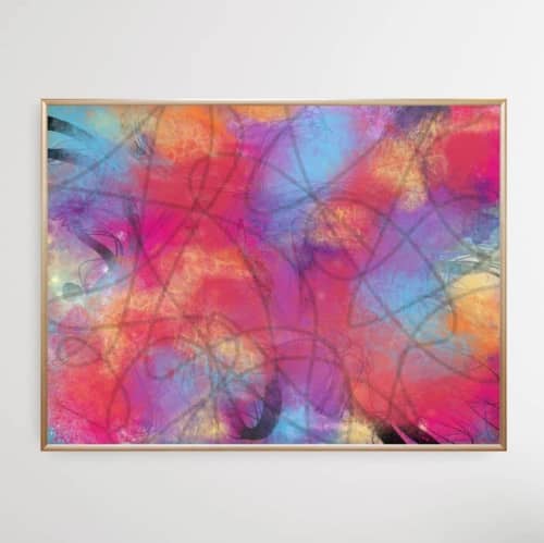 A Line Around Your Thoughts | Prints by Soulscape Fine Art + Design by Lauren Dickinson. Item composed of canvas and paper