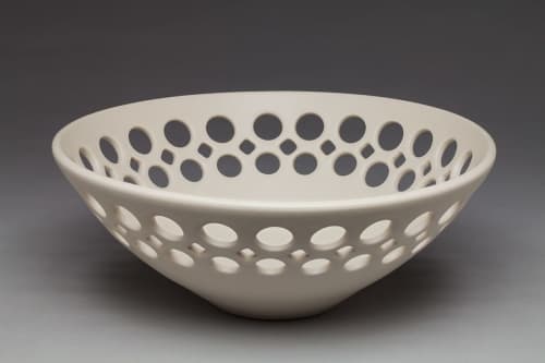 Round Demi Pierced Bowl | Decorative Objects by Lynne Meade