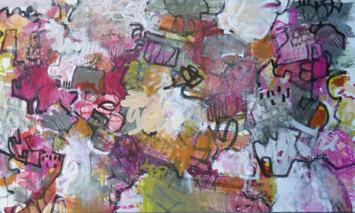 Candy Kiss | Oil And Acrylic Painting in Paintings by Martica Griffin. Item made of canvas