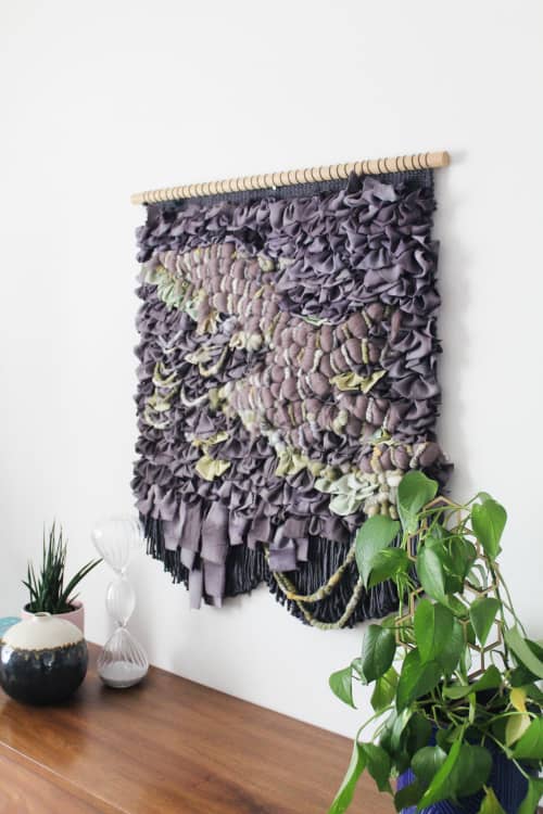 Doubt | Tapestry in Wall Hangings by Mochablue Fiber Art. Item made of cotton works with boho & minimalism style