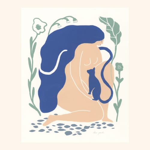 Cat Lady ~ Light | Prints by Elana Gabrielle. Item composed of paper