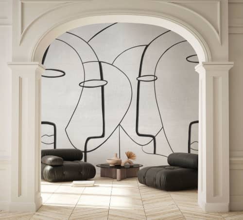 Handcrafted textured wallpaper - IL601 | Wall Treatments by Affreschi & Affreschi. Item composed of paper in minimalism or contemporary style