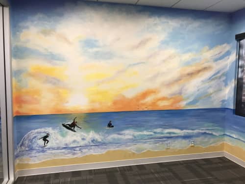 Sunset mural | Murals by Anne Giancola | Fracta in Redwood City