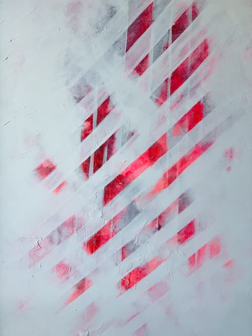 Abstract Twins | Oil And Acrylic Painting in Paintings by Ward 5 Design. Item made of canvas