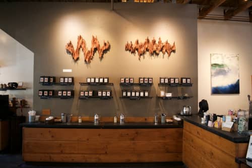 Wood Wall Art | Art & Wall Decor by Lutz Hornischer - Sculptures & Wood Art | Four Barrel Coffee in San Francisco