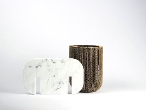 Confinanti - grande | Vase in Vases & Vessels by gumdesign. Item made of marble with paper works with modern style
