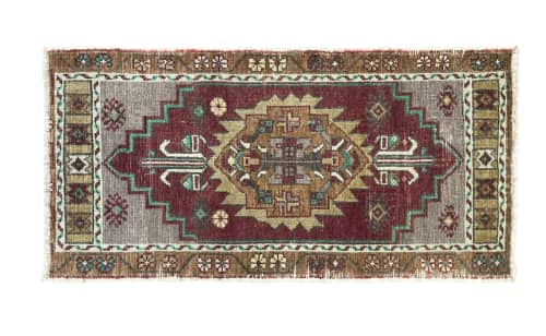 Vintage Turkish Rug | 1.9 x 3.4 | Small Rug in Rugs by Vintage Loomz. Item made of wool works with boho & mediterranean style