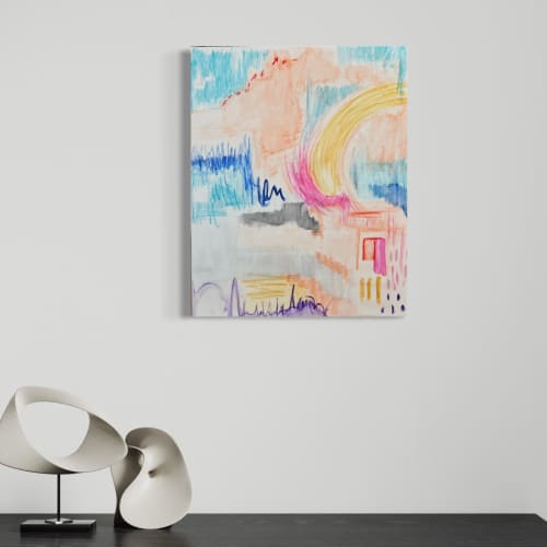 'I am (Mind + Body) | Mixed Media by KNOF design. Item composed of canvas compatible with contemporary and modern style