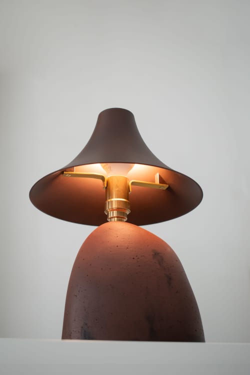 Earth Lamp | Table Lamp in Lamps by Vincent Decat. Item made of brass & concrete compatible with contemporary style