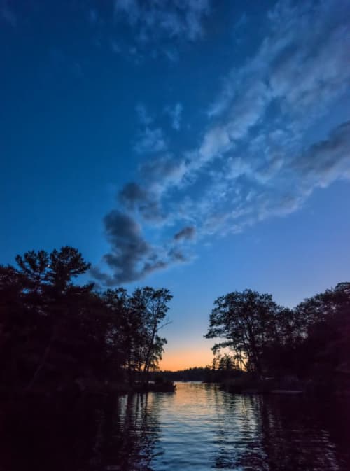 Bob's Lake July Sunset | Photography by Judy Reinford. Item composed of paper