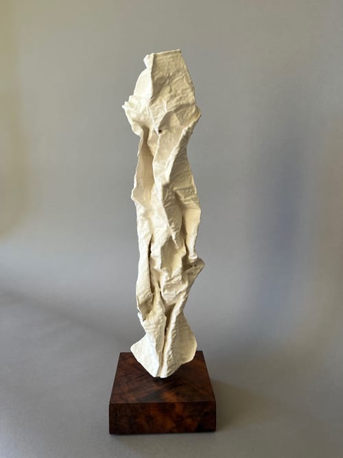 Pablo - Small Plaster Sculpture | Sculptures by Lutz Hornischer - Sculptures in Wood & Plaster. Item composed of walnut & ceramic