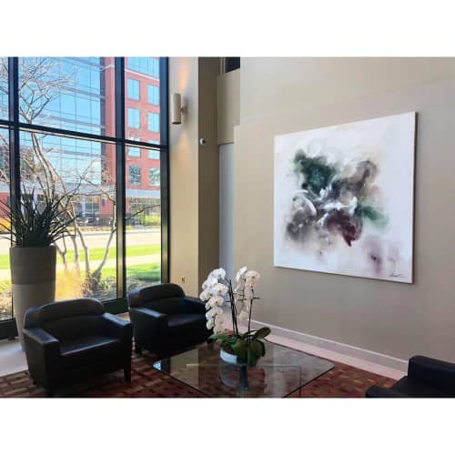 Atmospheric no.8 | Oil And Acrylic Painting in Paintings by Brittney Ciccone. Item made of synthetic