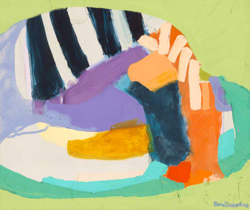 Four O’clock Break | Oil And Acrylic Painting in Paintings by Claire Desjardins. Item composed of canvas