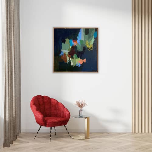 Into The Deep | Mixed Media by Jessalin Beutler. Item made of canvas works with contemporary style