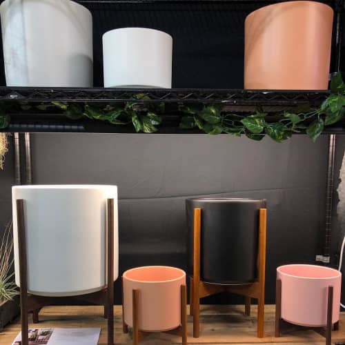 Ceramic Cylinder Planters by LBE Design | Vases & Vessels by LBE Design | Indoor Sun Shoppe in Seattle. Item composed of ceramic