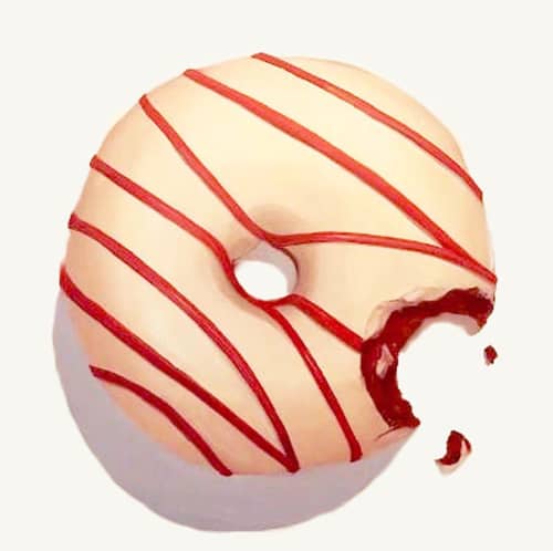 Red Velvet With Drizzle | Oil And Acrylic Painting in Paintings by TRP Art - Terry Romero Paul. Item composed of canvas & synthetic