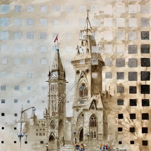 Maurice Dionne | Watercolor Painting in Paintings by Maurice Dionne FINEART. Item made of paper