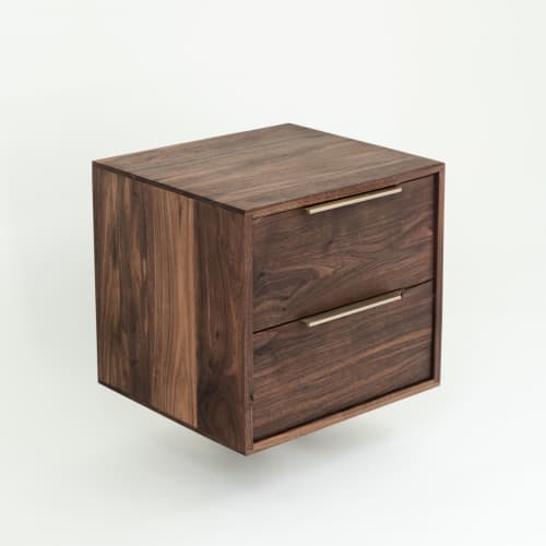 Walnut floating nightstand | Storage by Komolab