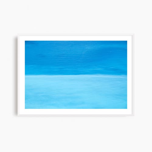 Minimalist ocean art, 'Ionian Sea Blues' photography print | Photography by PappasBland. Item made of paper compatible with minimalism and contemporary style