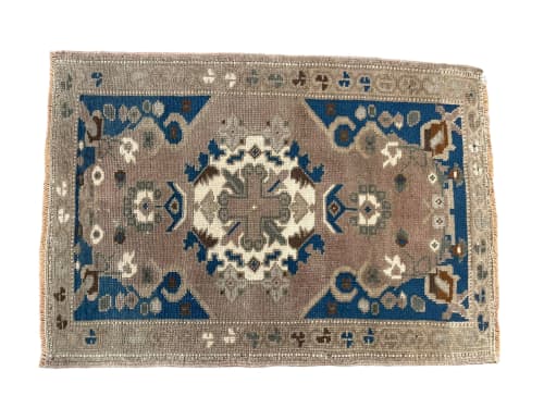 Vintage Turkish Rug | 2.8 x 3.1 | Small Rug in Rugs by Vintage Loomz. Item made of wool compatible with boho style