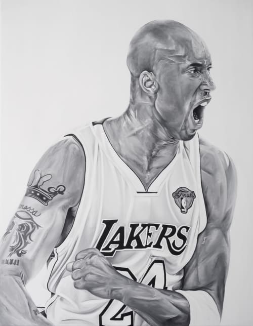 Kobe | Oil And Acrylic Painting in Paintings by Ricardo Rodriguez Cosme. Item composed of canvas & synthetic