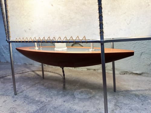 Barque table lamp | Lamps by Meridienne lighting+furniture. Item made of steel works with mid century modern & contemporary style