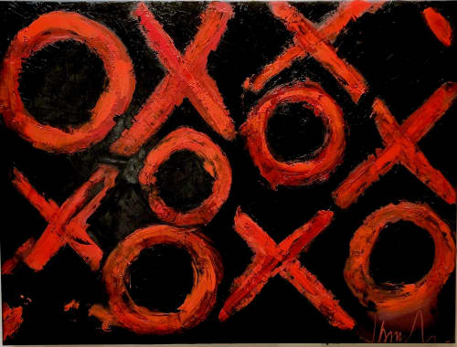 INFINITY...XOXO | Oil And Acrylic Painting in Paintings by james azzarello. Item made of canvas