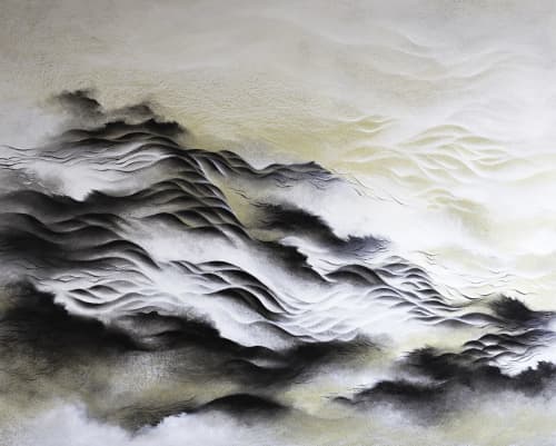 In flight | Oil And Acrylic Painting in Paintings by Francesca Borgo. Item composed of canvas in minimalism or contemporary style