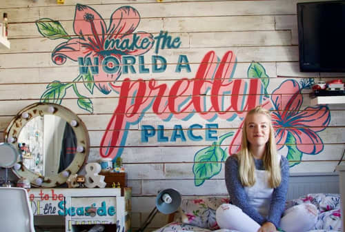 Pretty Place Mural | Murals by 2 Sisters. Item made of synthetic