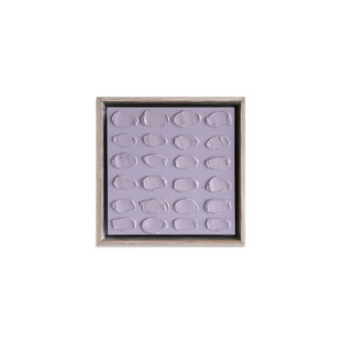 Grigio Lavanda Perla | Mixed Media by Kim Fonder. Item made of wood with canvas