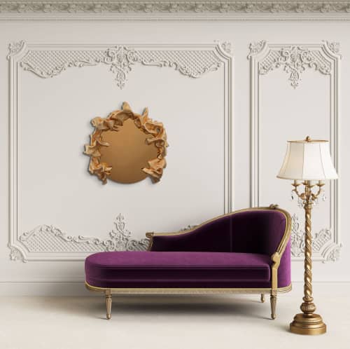Reflexions Collection Mirror | Decorative Objects by Ted VanCleave Studio. Item composed of fabric and glass