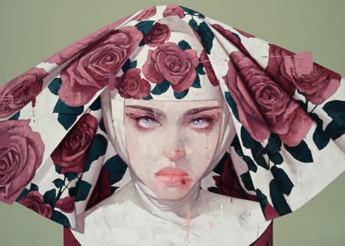 PULSION DE VIDA | Oil And Acrylic Painting in Paintings by Roldan Lauzan Studio | Bat Alberto Cornejo gallery in Madrid. Item made of canvas with synthetic