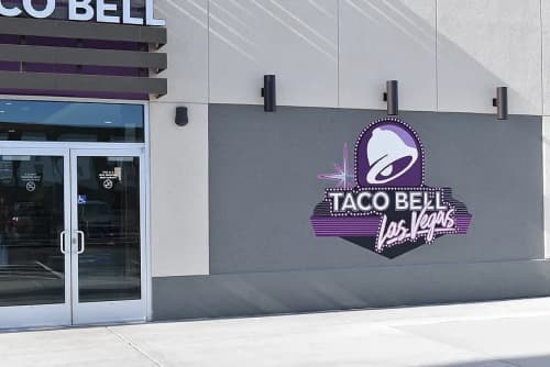 Taco Bell Mural | Murals by Aniko Doman | Taco Bell Cantina in Las Vegas. Item made of synthetic