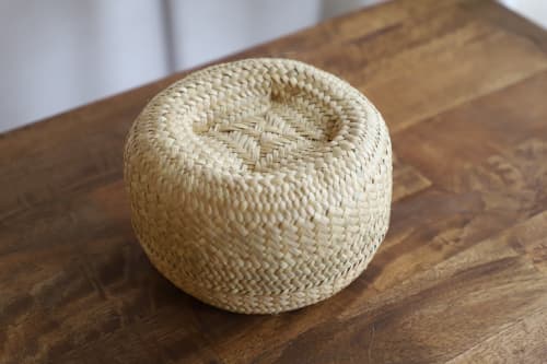 Tortillero | Small Organizational Basket | Storage Basket in Storage by Tierra y Mano. Item composed of fabric and fiber
