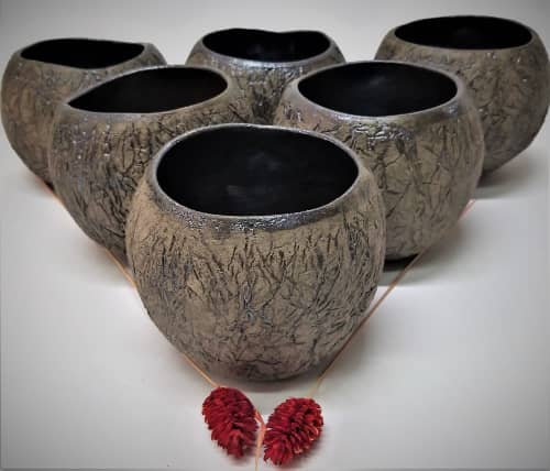 Round Coffee Mug, Ceramic Tea Cup | Drinkware by YomYomceramic. Item made of ceramic works with rustic style