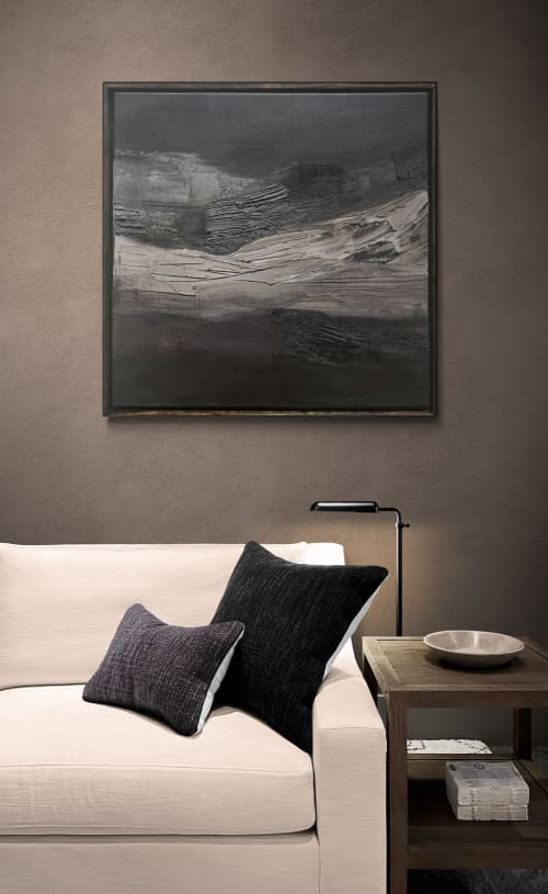 "lunar flare" | Mixed Media by VISCERAL HOME STUDIO. Item composed of wood & canvas compatible with boho and minimalism style