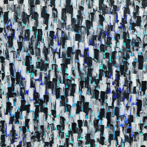 "Crescendo in Blue", "Ventura", "Dogwood Rose" & "Shelby" - set of 4 36x36" oil on canvas paintings | Oil And Acrylic Painting in Paintings by Melissa Ellis Art | 1920 Greenville Ave in Dallas. Item composed of canvas and synthetic