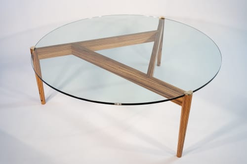 Trinity Coffee Table | Tables by Designed with Purpose. Item made of wood with brass works with mid century modern & contemporary style