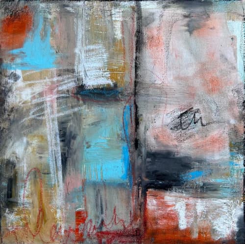 "Frequencies" | Oil And Acrylic Painting in Paintings by Shirly Maimom Art. Item made of canvas with synthetic works with contemporary & art deco style