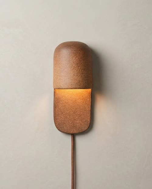 Umber Sconce | Sconces by Five Ceramics. Item composed of ceramic compatible with minimalism and contemporary style