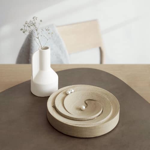 Spira Bowl + Wooden Jewellery Holder | Decorative Bowl in Decorative Objects by LAWA DESIGN. Item composed of wood compatible with minimalism and contemporary style