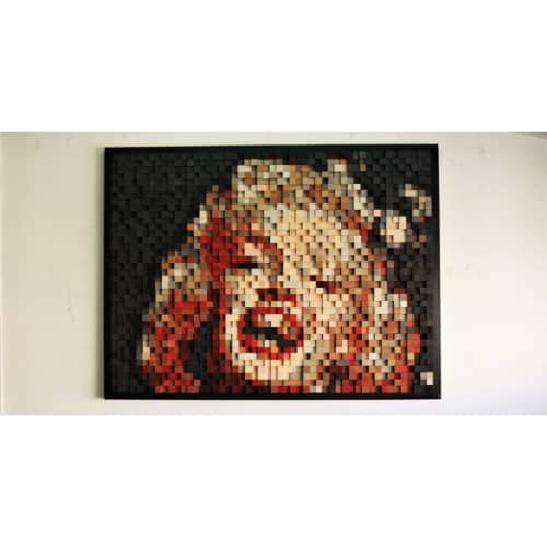 Super Blonde Marilyn Monroe | Wall Sculpture in Wall Hangings by Beyhan TURGUT & Arda GANIOGLU. Item made of wood works with contemporary style