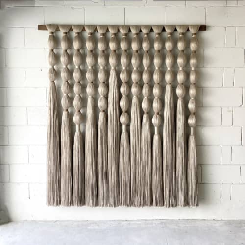 Large Long Tassels No.4 | Wall Sculpture in Wall Hangings by Vita Boheme Studio. Item in boho or contemporary style