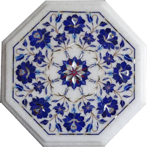 white marble table, coffee table, end table, tabletop | Tables by Innovative Home Decors. Item made of marble compatible with country & farmhouse and art deco style