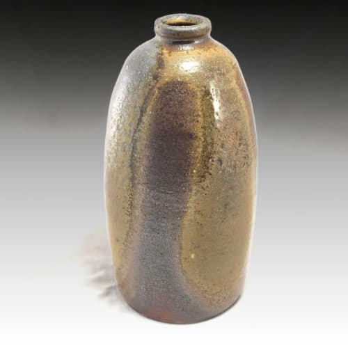 Handmade Wood Fired Ceramic Decorative Accent Shino Vessel | Vases & Vessels by Rock Pond Pottery. Item composed of stoneware compatible with mid century modern and rustic style