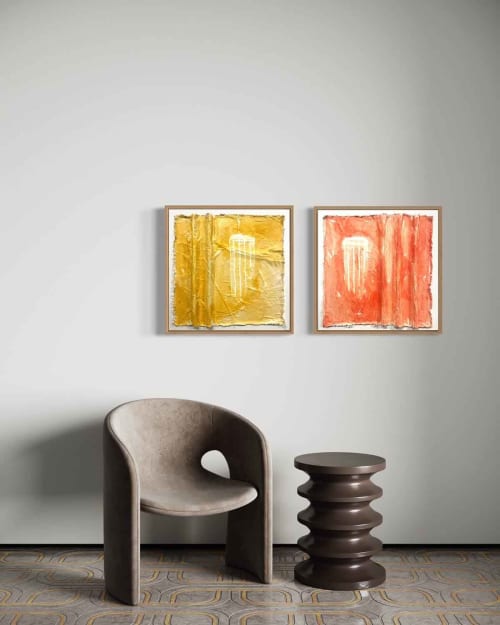 Canvas on Canvas CC2020 C | Mixed Media by Michael Denny Art, LLC. Item made of bamboo & canvas compatible with minimalism and contemporary style